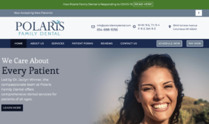 Polaris Family Dental website