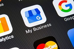 App Page With Googly My Business App in the Middle
